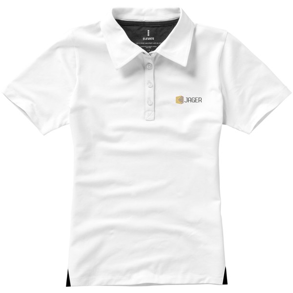 Polo elástico de manga curta Markham de mulher - Branco / L