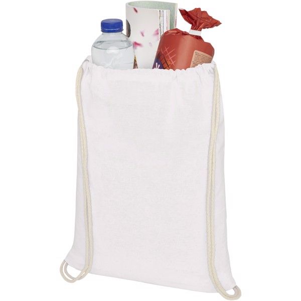 Oregon 100 g/m² Premium Turnbeutel 5L - weiss