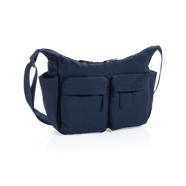 KENTO URBAN RCS recycled nylon padded crossover bag - Navy