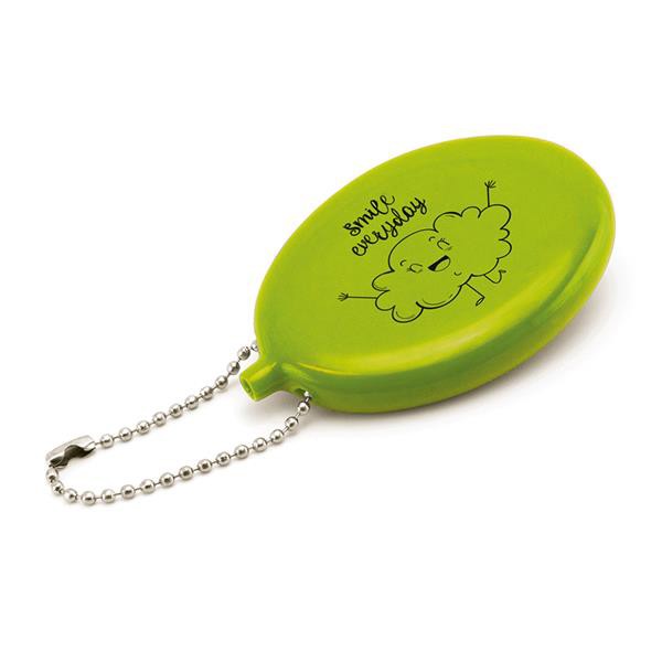 Porta-Moedas Em Pvc Com Porta-Chaves - Branco