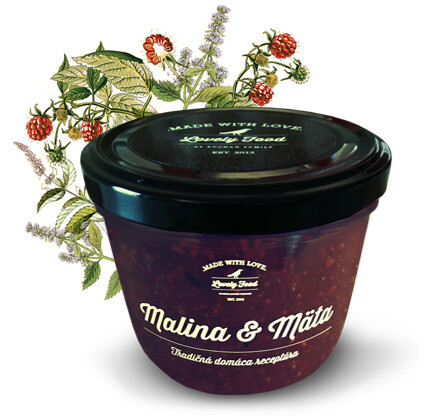 malinový džem s mätou 220g
