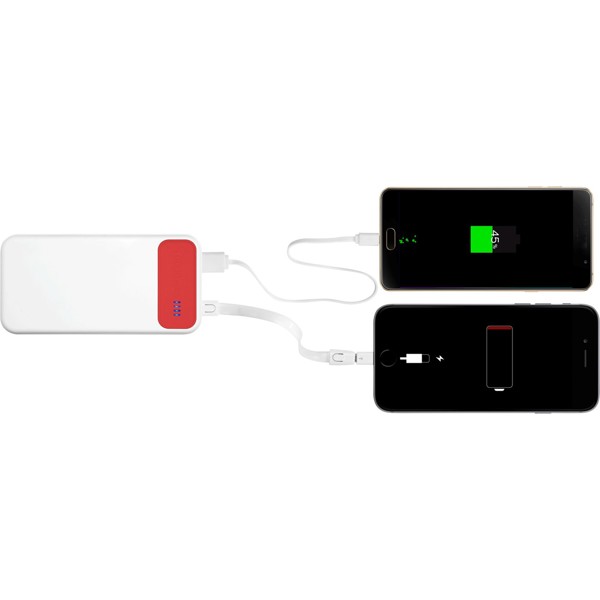 Powerbank Silicon Valley - Rot / Weiß