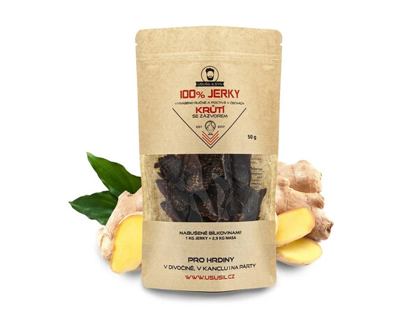 100% JERKY Morčacie sušené so zázvorom