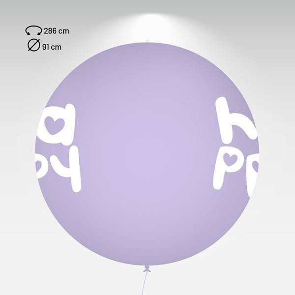 Balão Hg3fti Personalizado, 2 Faces 1 Cor - Branco