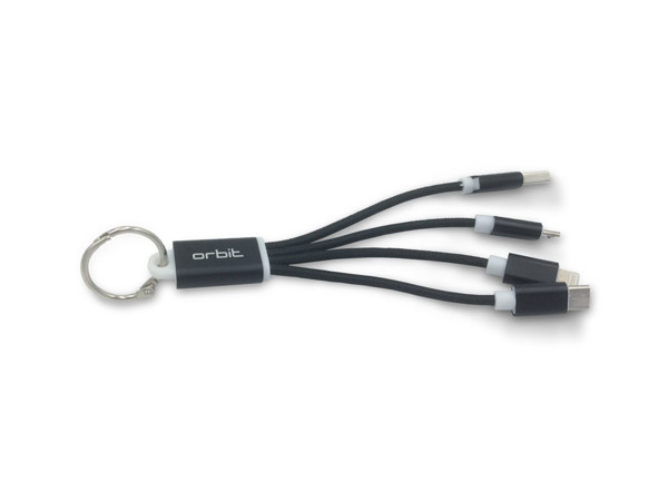 Keychain USB cable 3in1 UC036 - SILVER