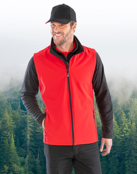 Men's Printable Softshell Bodywarmer - White / Black / S
