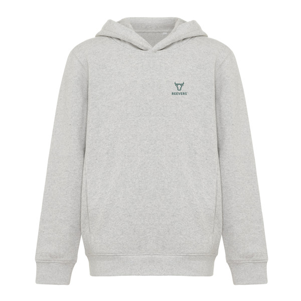 Dětská mikina s bočními kapsami Iqoniq Yengo z rec. bavlny - Light Heather Grey / 1314