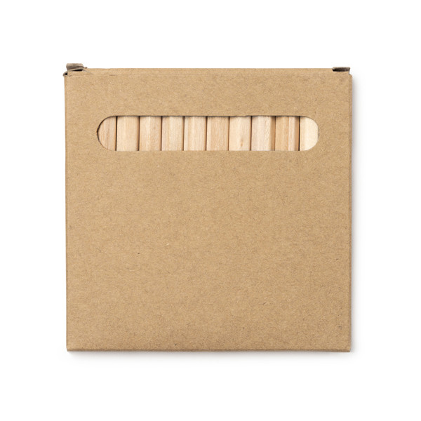 Personalized colored pencil set 12 units in recycled cardboard box