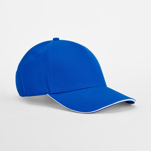 Earthaware® Clas. Org. Cotton 5 Panel Sandwich Peak - White / French Navy / ONE SIZE