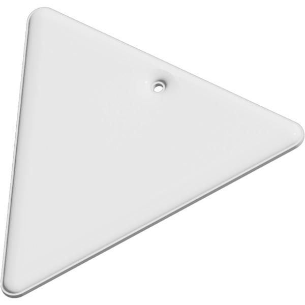 Gancio catarifrangente a triangolo invertito in TPU con catenella RFX™ - Bianco