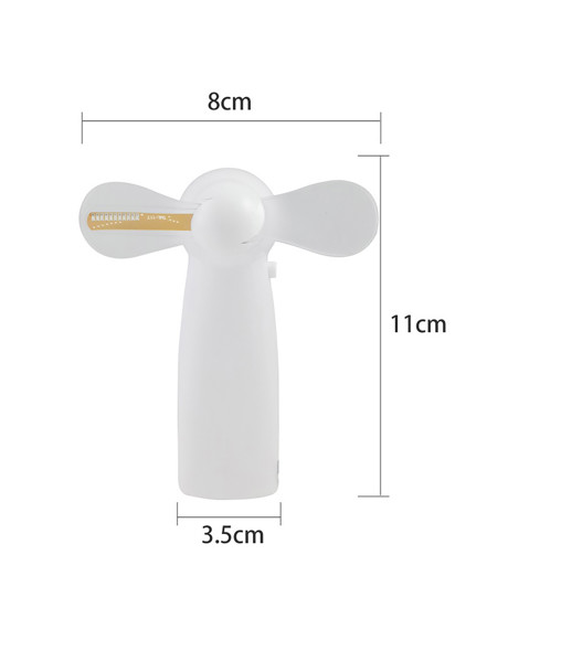 Vreckový vetráčik s LED sloganom - WHITE