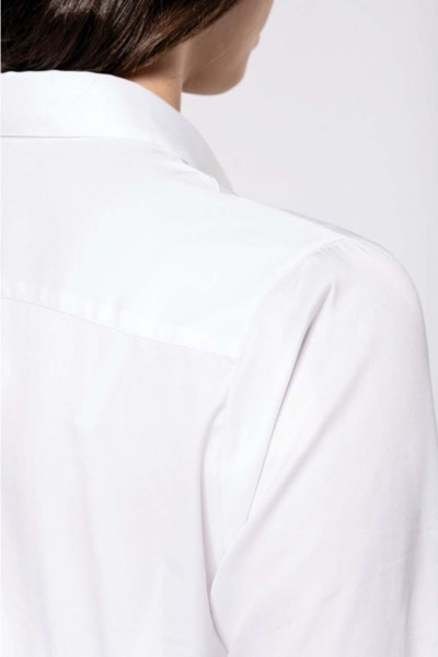 Ladies' Long-Sleeved Twill Shirt - White / M