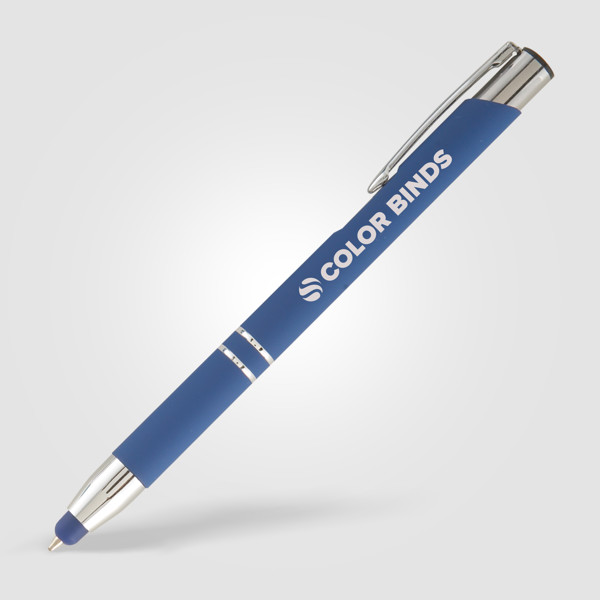 Stylo Crosby Softy Pointe Stylet - Bleu foncé / Jet d’encre 4 couleurs