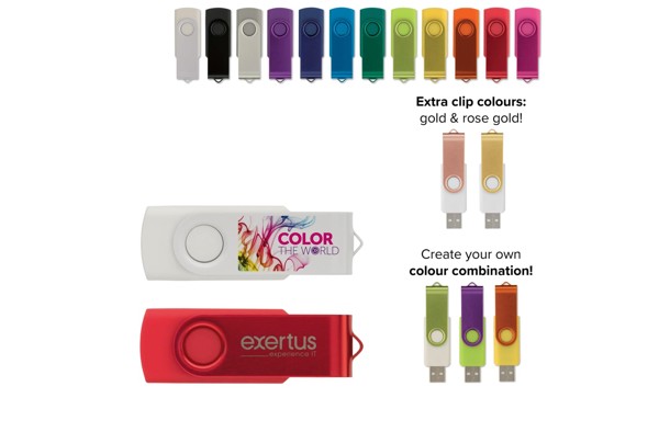 USB flash drive twister 4GB - White