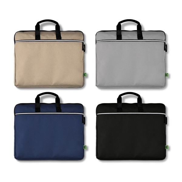 SACOCHE PORTE-DOCUMENT ET ORDINATEUR PORTABLE EN RPET - Gris