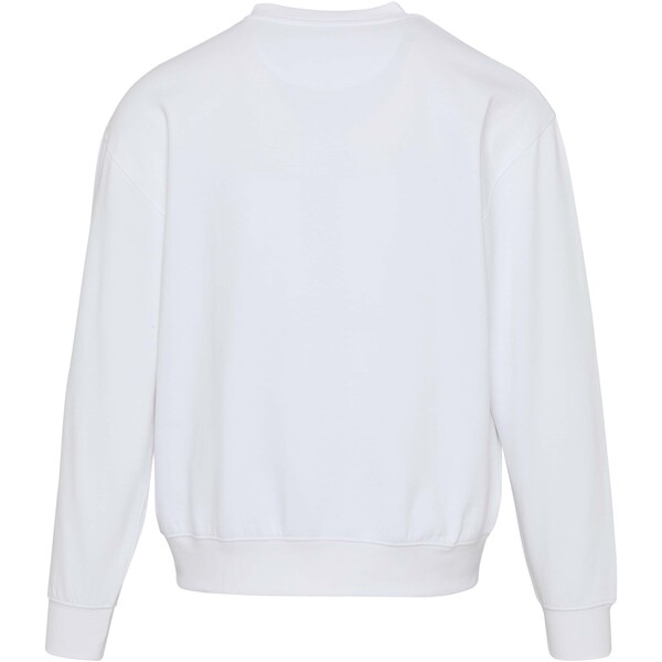 Boris unisex oversize svetr s kulatým výstřihem z organického OCS materiálu o gramáži 280 g/m2 - Bílá / 3XS