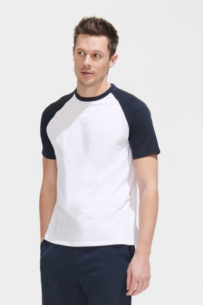 Sol's Funky - Men's 2-Colour Raglan Sleeves T-Shirt - White / Black / 3XL