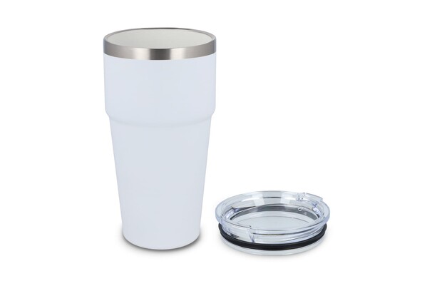 T-keramična skodelica za avto 500 ml, mehak zaključek - Bela