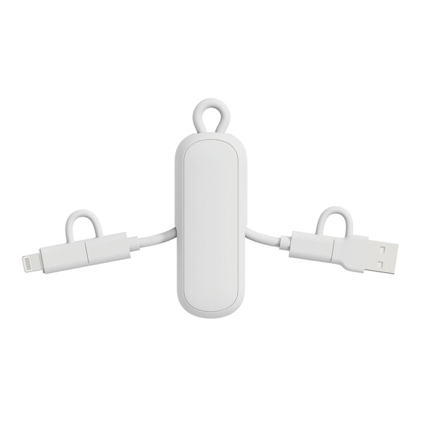 Urban Vitamin Dublin 100W 4 -in-1 keychain cable - White