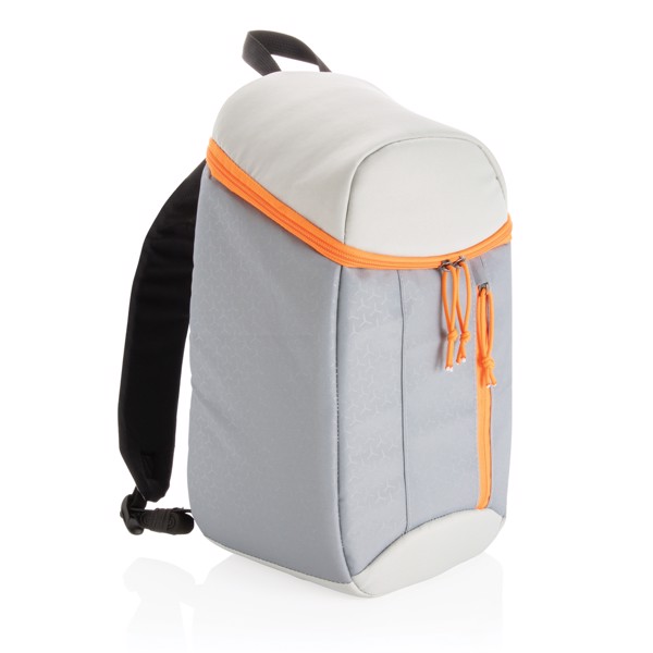 Hiking cooler backpack 10L - Grey / Orange