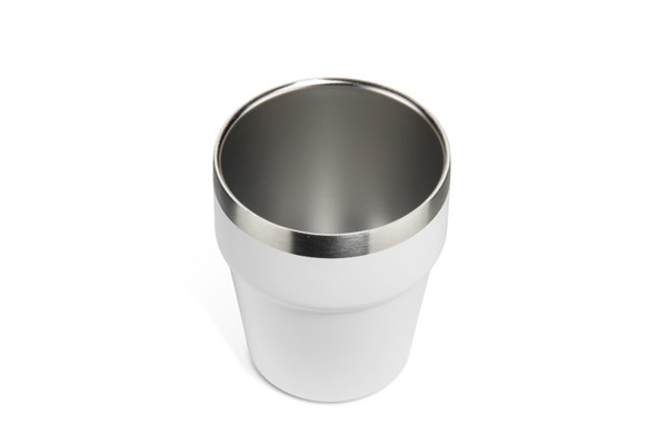 Recycled stainless steel mug MAKEL 300 ml - white