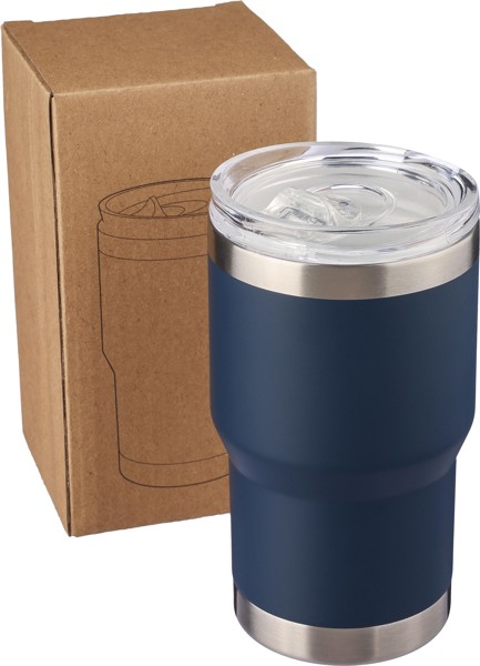 Recycled stainless steel double-walled travel mug (350 ml) Ayen - Grey