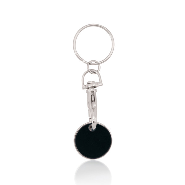 Keyring Coin Euromarket - Black