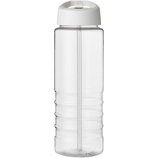 H2O Active® Treble 750 ml Sportflasche mit Ausgussdeckel - transparent / weiss