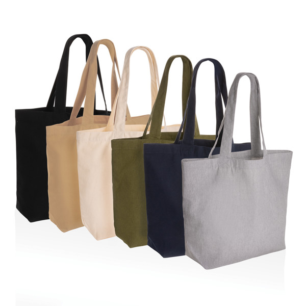 Impact Aware™ 240 gsm rcanvas shopper w/pocket undyed - Black