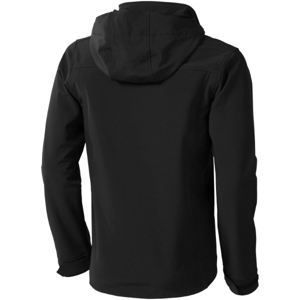 Langley men's softshell jacket - Solid black / M