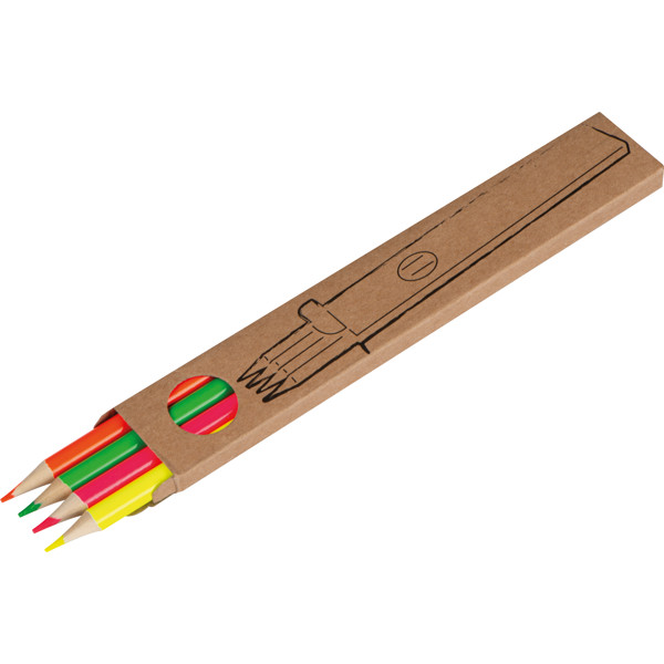 Set of 4 crayon highlighters ASHLEY - Multicolored