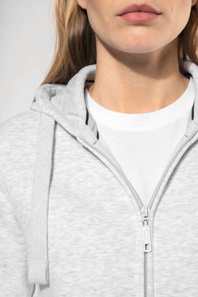 Ladies' Full Zip Hooded Sweatshirt - White / S