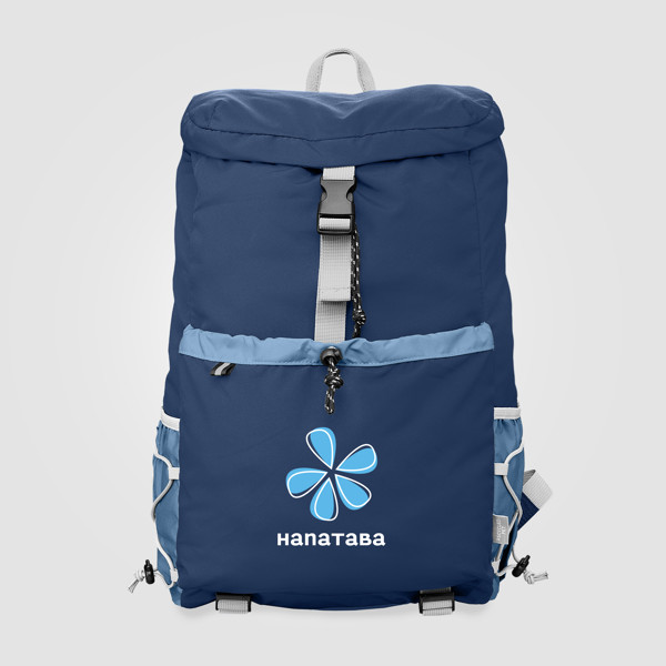 Tilden Recycled Laptop Utility Backpack - 20L - Navy Blue / Heat transfer
