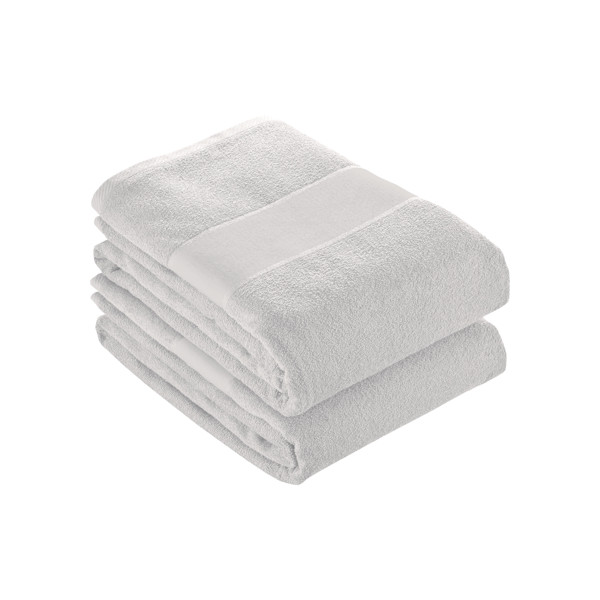Frottee Aus 100 % Baumwolle ( 350 Gr M2 ) Mit Bedruckbarem Opaca-Band (50X100 Cm)