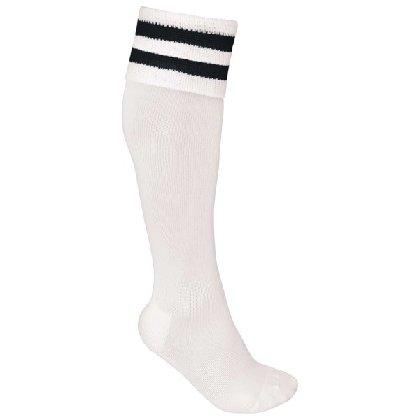 Striped Sports Socks - White / Black / 35/38