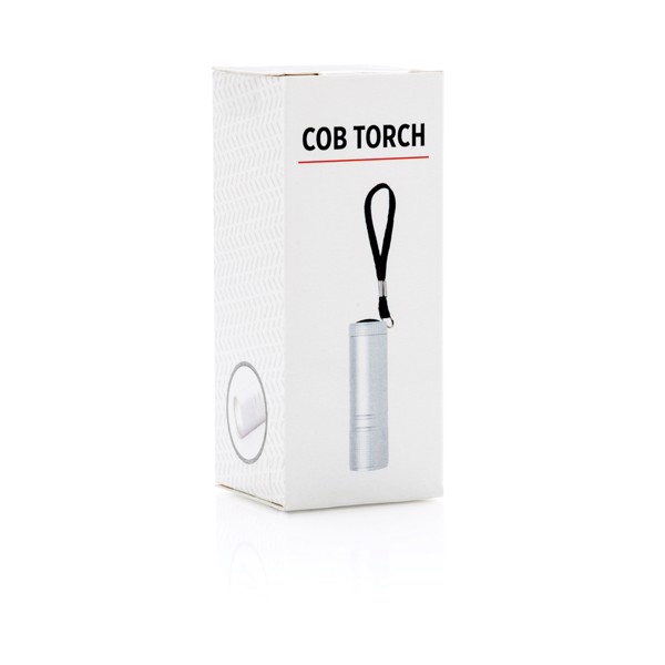 Lampe torche COB - Argent