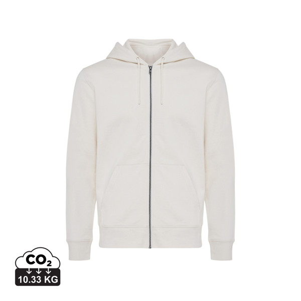 Sweat à capuche avec zip en coton recyclé Iqoniq Abisko - Natural Raw / XXS