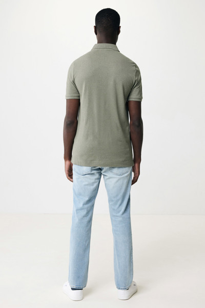 Polo tričko IQONIQ Yosemite z recykl. bavlny - Heather Green / XL