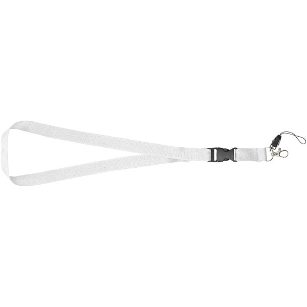 Sagan phone holder lanyard with detachable buckle - White