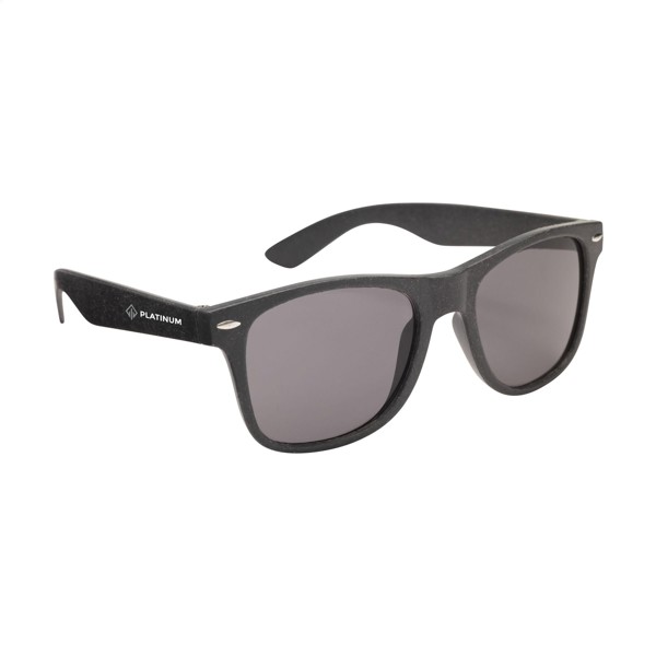 Malibu Eco Wheatstraw lunettes soleil en paille de blé - Noir
