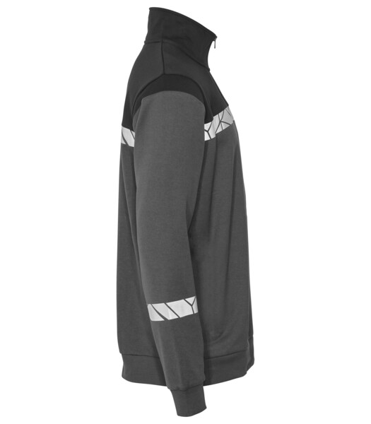7102 1/2 ZIP SWEATSHIRT PGL Grey/Black XXL