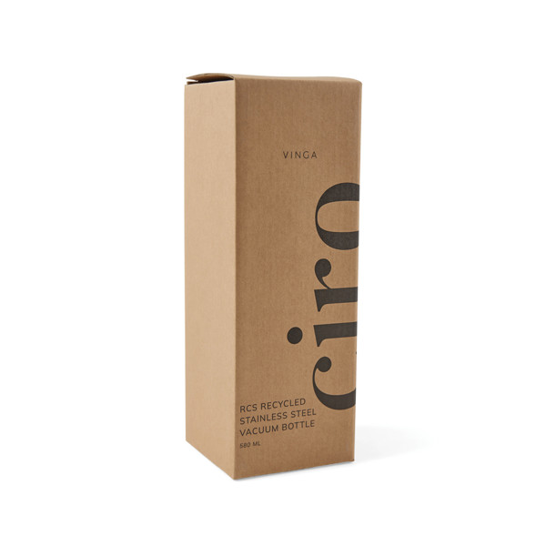 Termo lahev VINGA Ciro 580ml z RCS recykl. oceli - Ocel