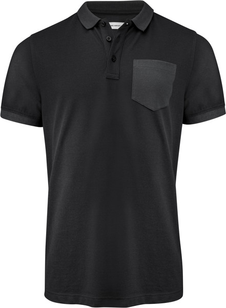Heavy Men's Piqué Polo "Two-Tone" James Harvest | Pinedale Polo Men - Black / XXL