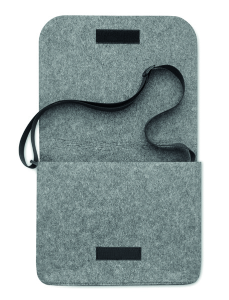Sac messager en feutre RPET Baglo - Gris