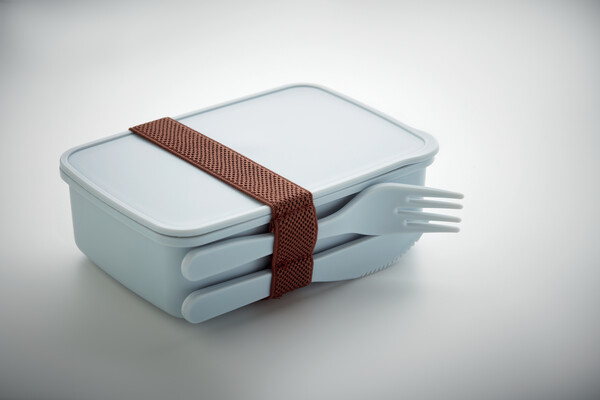 Lunchbox ze sztućcami Sunday - Baby Blue