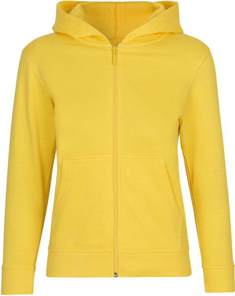 Kids Organic Hooded Sweat Jacket Neutral | O 13301 - Yellow / 128/134