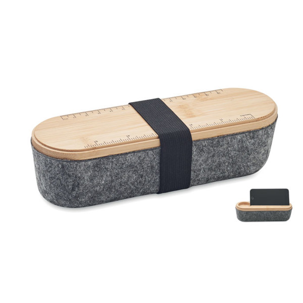 MB - RPET felt pencil case with lid Mile