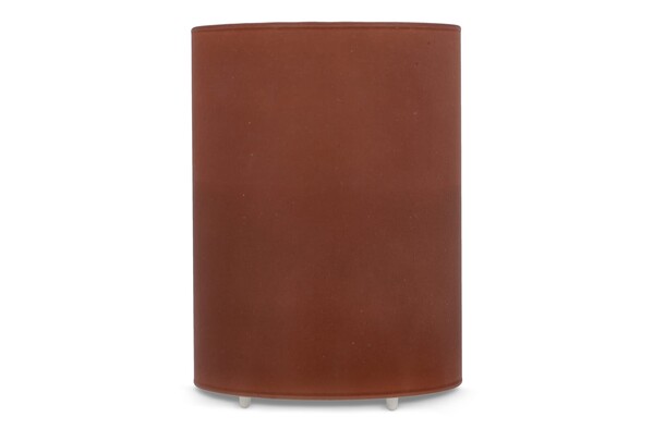 Bougie rechargeable à l'huile de cire et LED Nyelle dans un verre - Marron