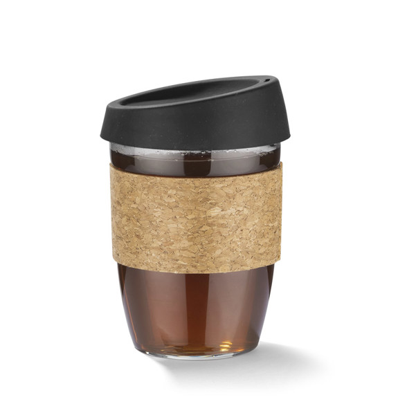 Glass mug SKLO 380 ml - black