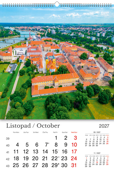 Okomiti zidni kalendar – Hrvatska / Croatia